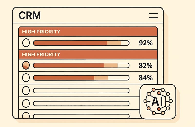 AI Lead Scoring Engine — Marketing case study illustration